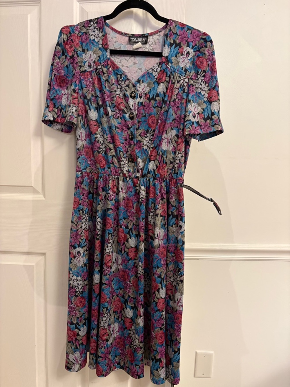 Vintage 80’s Floral Short-Sleeve Dress